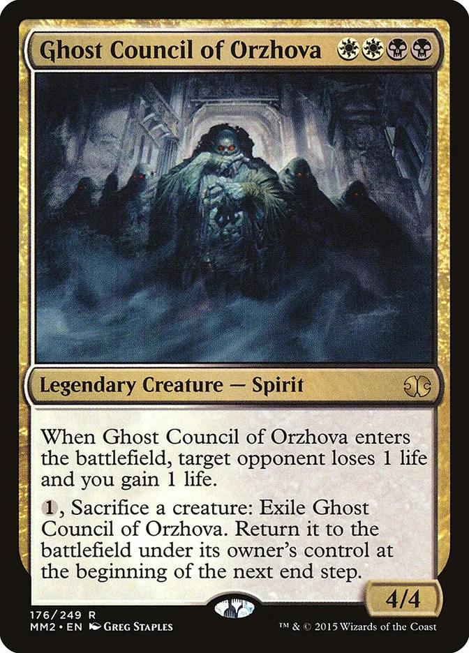 2015 Modern Masters 2015 Ghost Council of Orzhova rare #176 unlisted card image