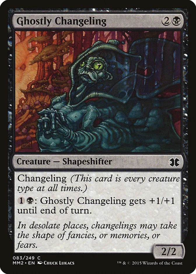 2015 Modern Masters 2015 Ghostly Changeling common #83 unlisted card image