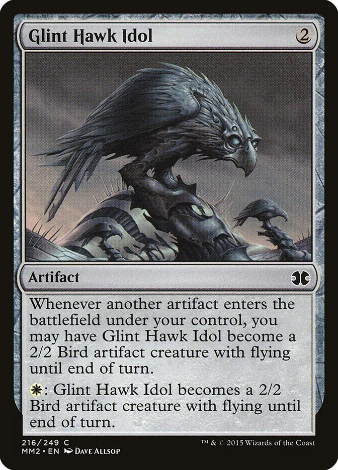 2015 Modern Masters 2015 Glint Hawk Idol common #216 unlisted card image
