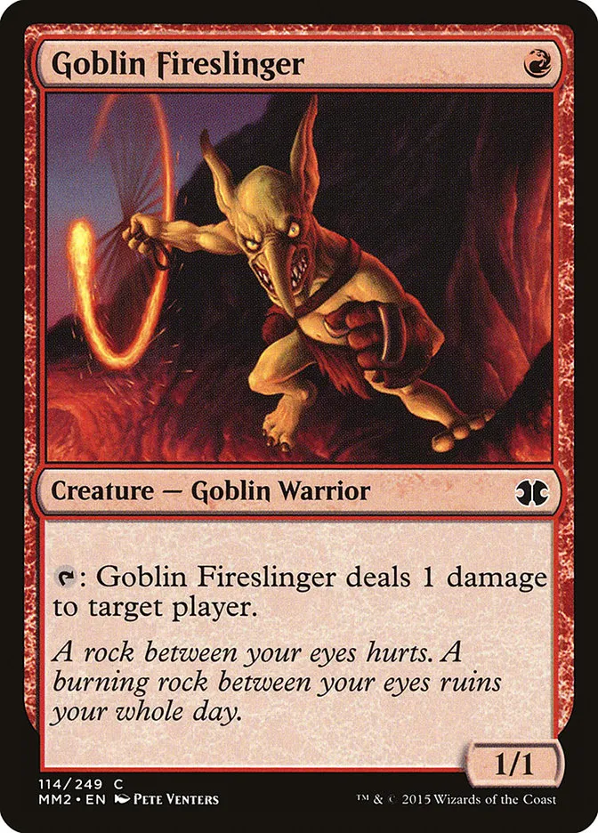 2015 Modern Masters 2015 Goblin Fireslinger common #114 unlisted card image