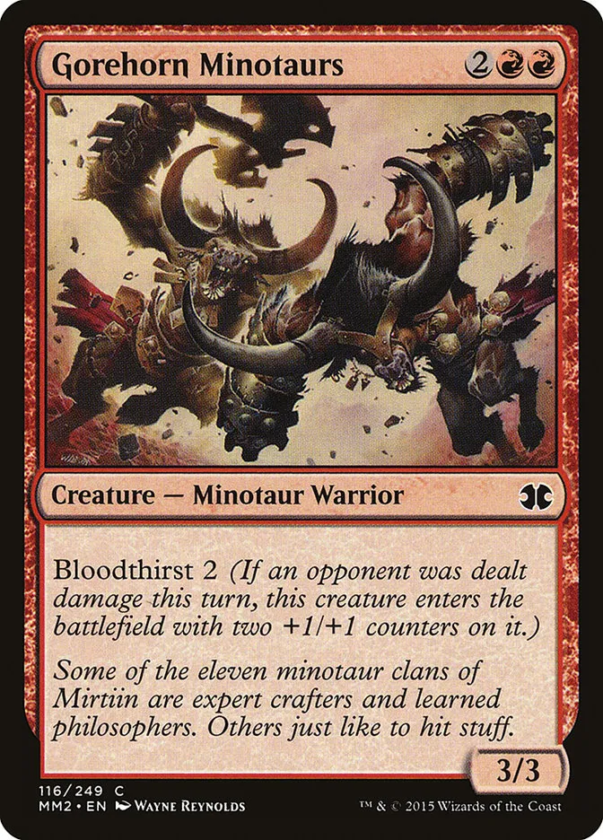 2015 Modern Masters 2015 Gorehorn Minotaurs common #116 unlisted card image