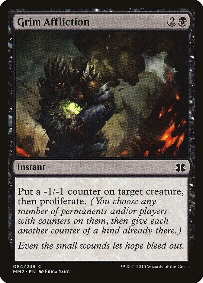 2015 Modern Masters 2015 Grim Affliction common #84 unlisted card image