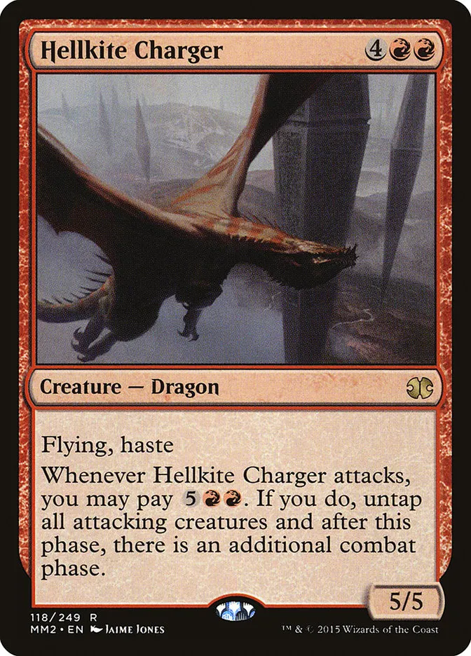 2015 Modern Masters 2015 Hellkite Charger rare #118 unlisted card image