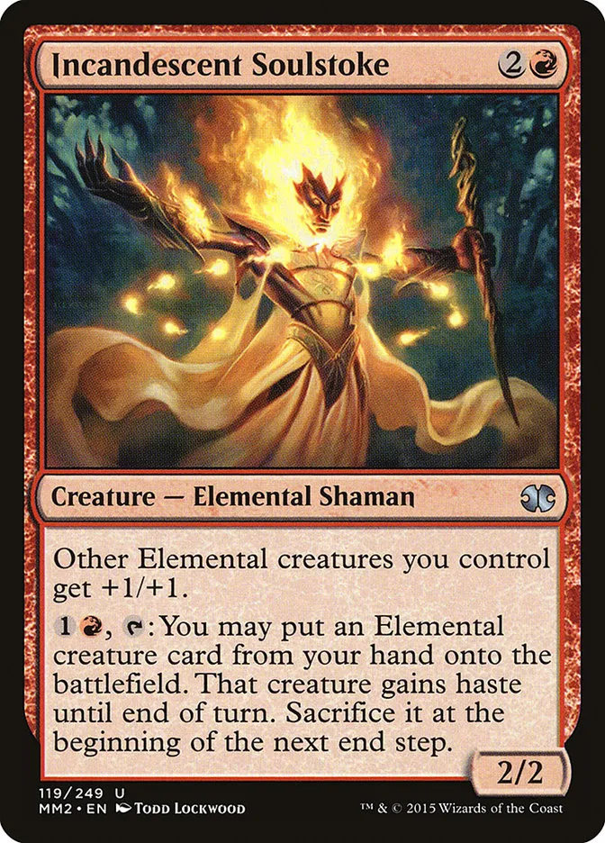 2015 Modern Masters 2015 Incandescent Soulstoke uncommon #119 unlisted card image