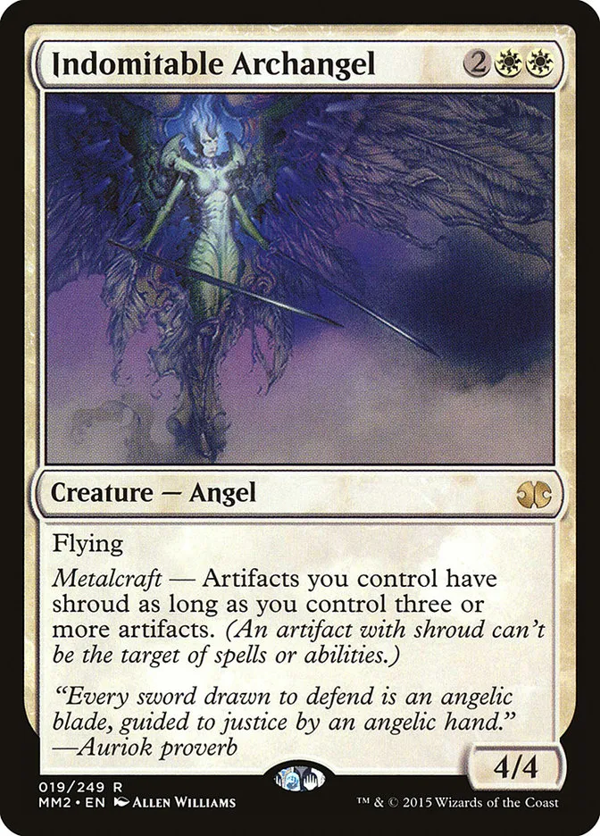 2015 Modern Masters 2015 Indomitable Archangel rare #19 unlisted card image