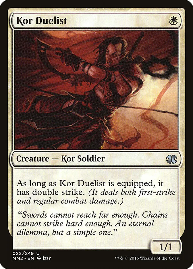 2015 Modern Masters 2015 Kor Duelist uncommon #22 unlisted card image