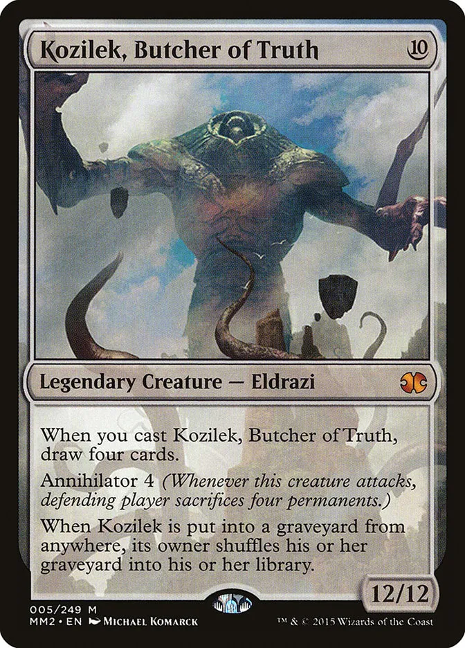 2015 Modern Masters 2015 Kozilek, Butcher of Truth mythic #5 unlisted card image