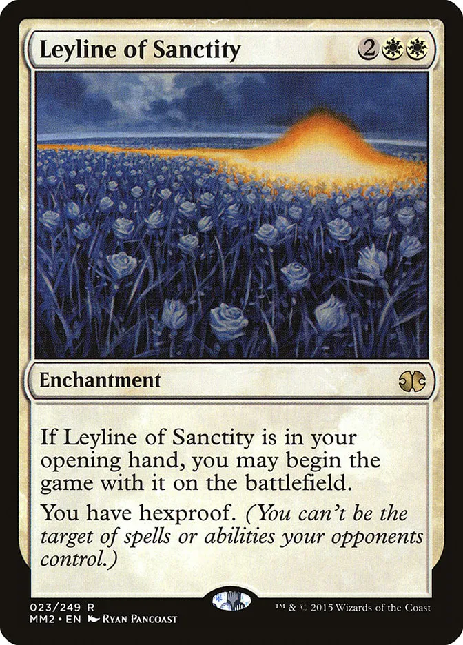 2015 Modern Masters 2015 Leyline of Sanctity rare #23 unlisted card image