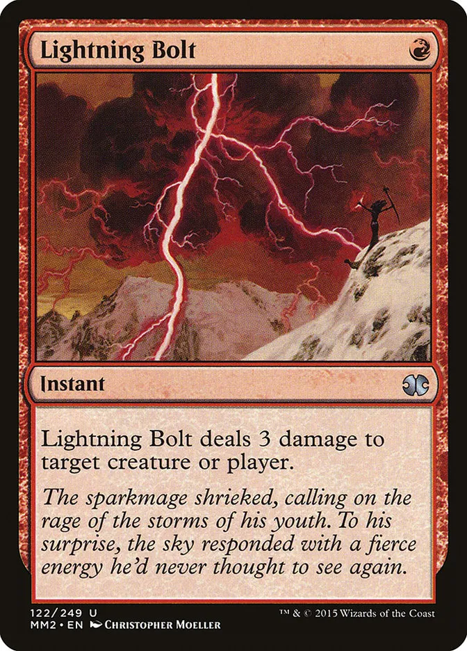 2015 Modern Masters 2015 Lightning Bolt uncommon #122 unlisted card image