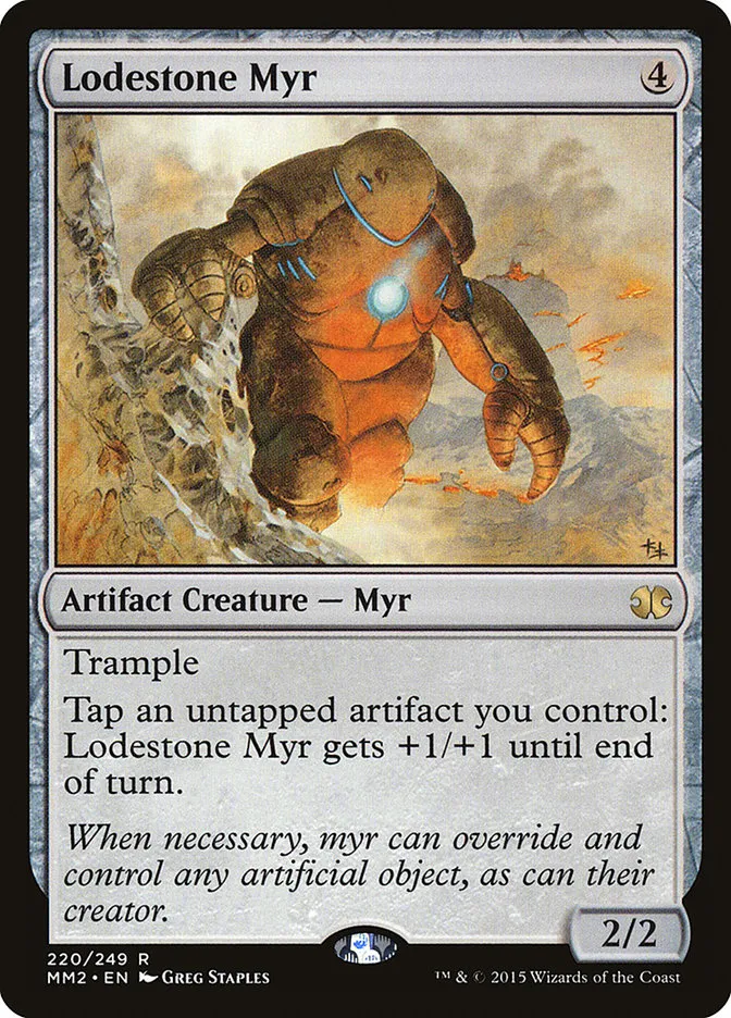 2015 Modern Masters 2015 Lodestone Myr rare #220 unlisted card image