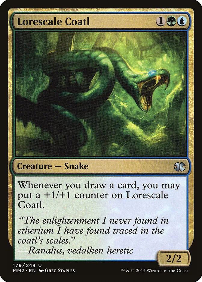 2015 Modern Masters 2015 Lorescale Coatl uncommon #179 unlisted card image