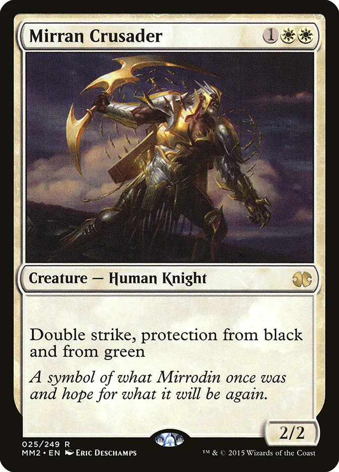 2015 Modern Masters 2015 Mirran Crusader rare #25 unlisted card image