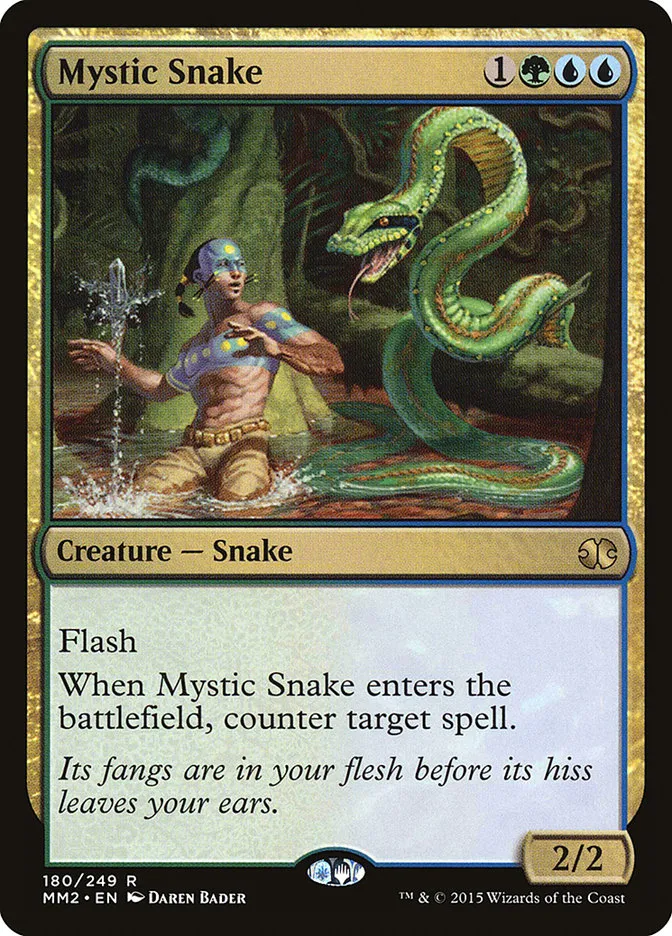 2015 Modern Masters 2015 Mystic Snake rare #180 unlisted card image