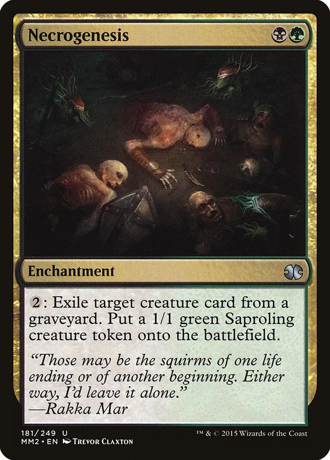 2015 Modern Masters 2015 Necrogenesis uncommon #181 unlisted card image