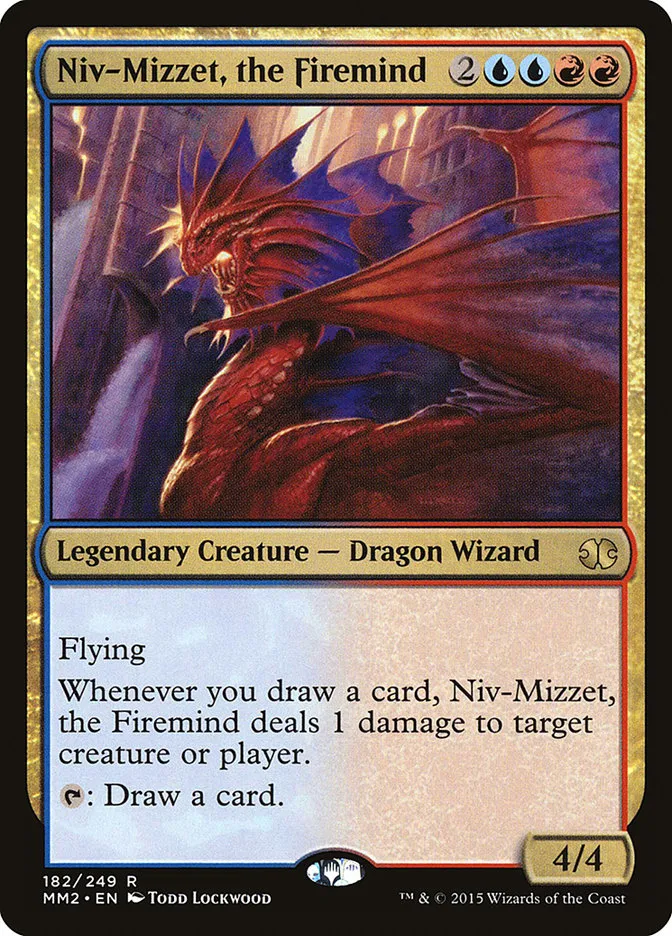 2015 Modern Masters 2015 Niv-Mizzet, the Firemind rare #182 unlisted card image