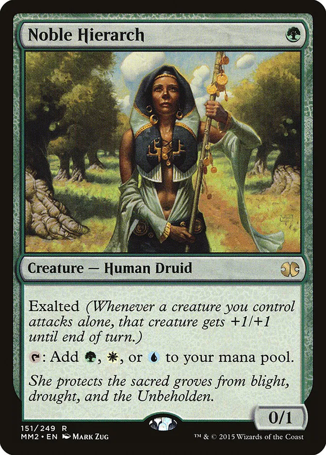 2015 Modern Masters 2015 Noble Hierarch rare #151 unlisted card image
