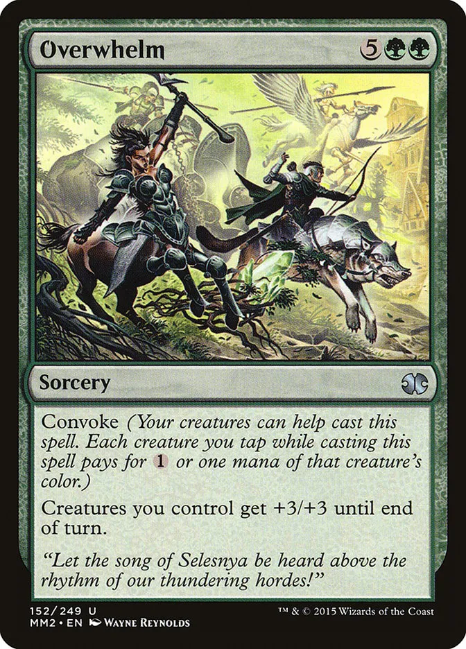 2015 Modern Masters 2015 Overwhelm uncommon #152 unlisted card image