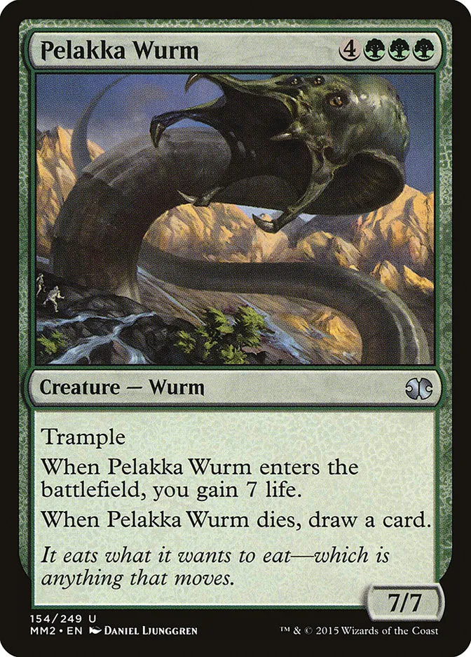 2015 Modern Masters 2015 Pelakka Wurm uncommon #154 unlisted card image