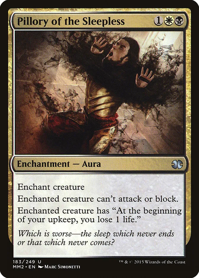 2015 Modern Masters 2015 Pillory of the Sleepless uncommon #183 unlisted card image