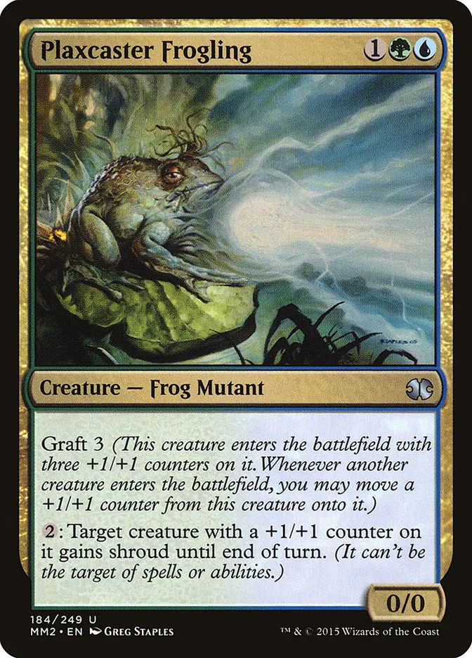 2015 Modern Masters 2015 Plaxcaster Frogling uncommon #184 unlisted card image