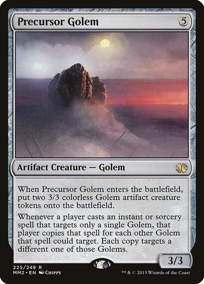 2015 Modern Masters 2015 Precursor Golem rare #225 unlisted card image