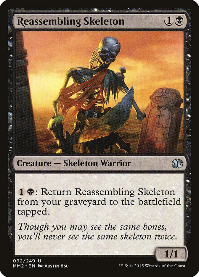 2015 Modern Masters 2015 Reassembling Skeleton uncommon #92 unlisted card image