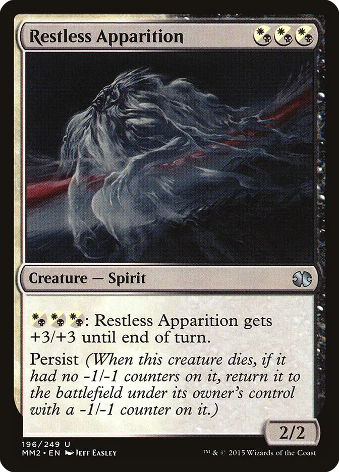 2015 Modern Masters 2015 Restless Apparition uncommon #196 unlisted card image