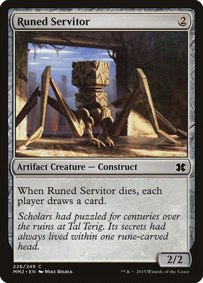 2015 Modern Masters 2015 Runed Servitor common #226 unlisted card image