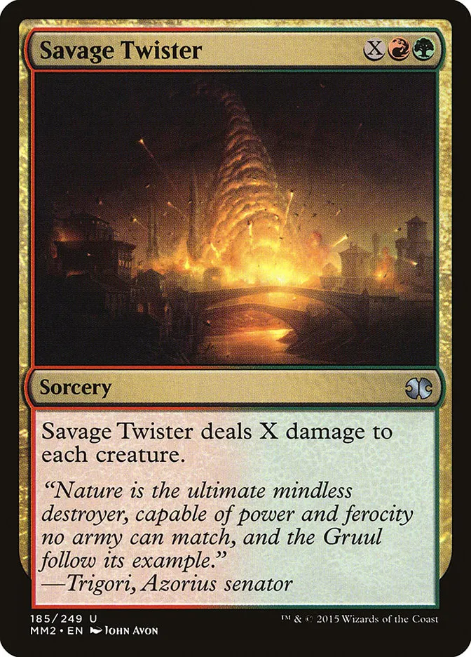 2015 Modern Masters 2015 Savage Twister uncommon #185 unlisted card image