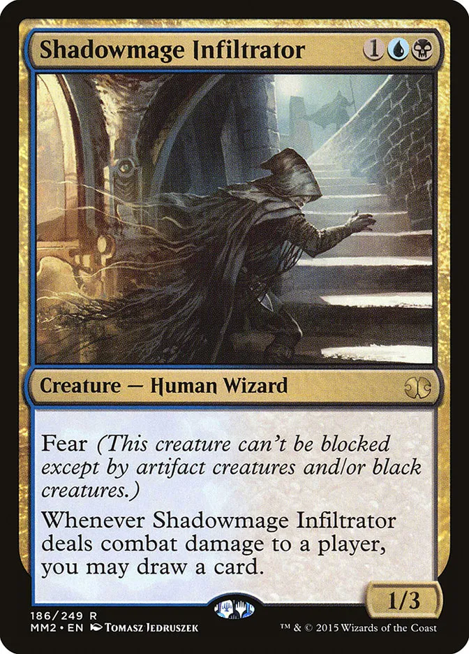 2015 Modern Masters 2015 Shadowmage Infiltrator rare #186 unlisted card image