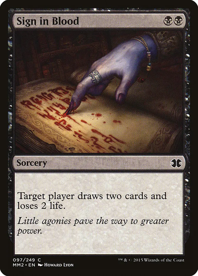 2015 Modern Masters 2015 Sign in Blood common #97 unlisted card image