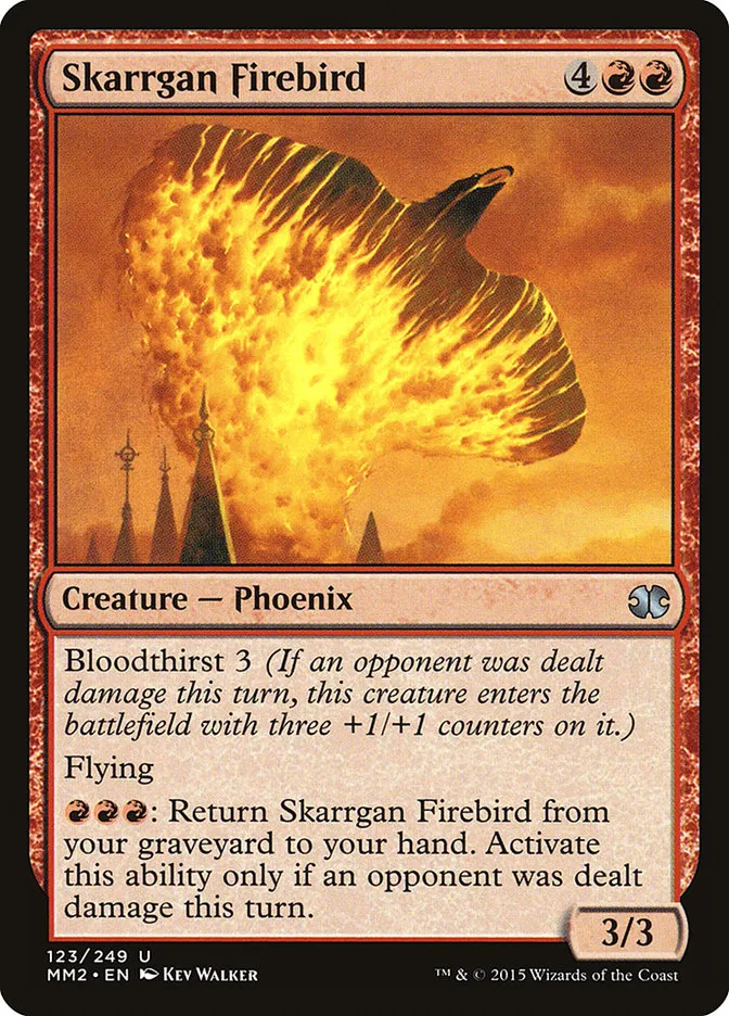 2015 Modern Masters 2015 Skarrgan Firebird uncommon #123 unlisted card image
