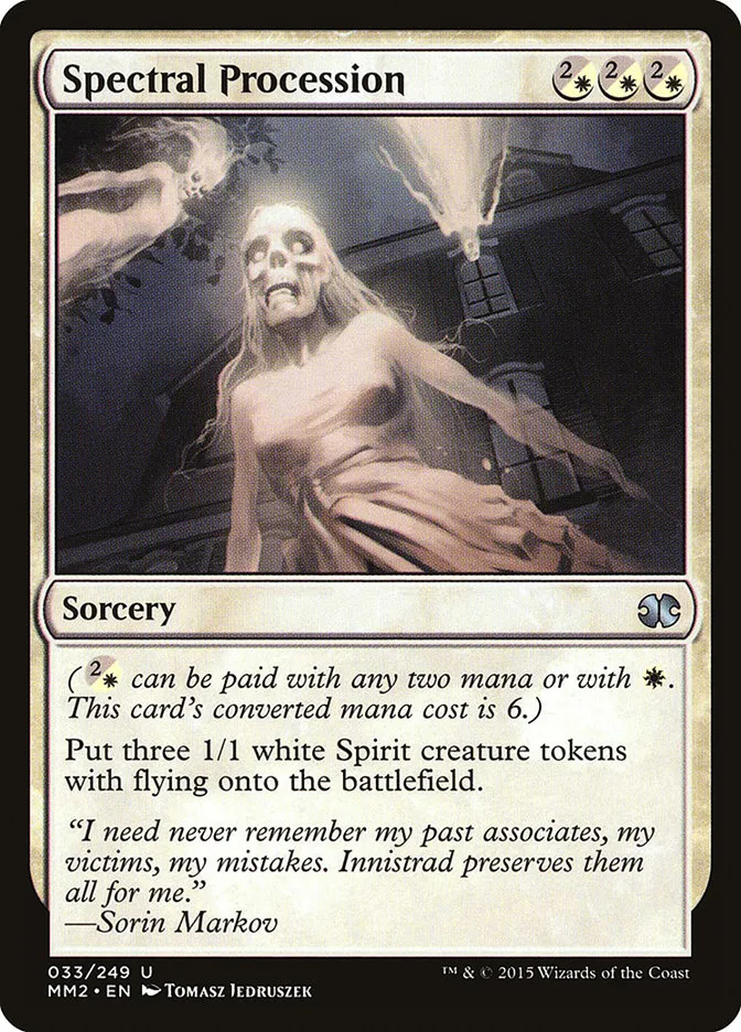 2015 Modern Masters 2015 Spectral Procession uncommon #33 unlisted card image