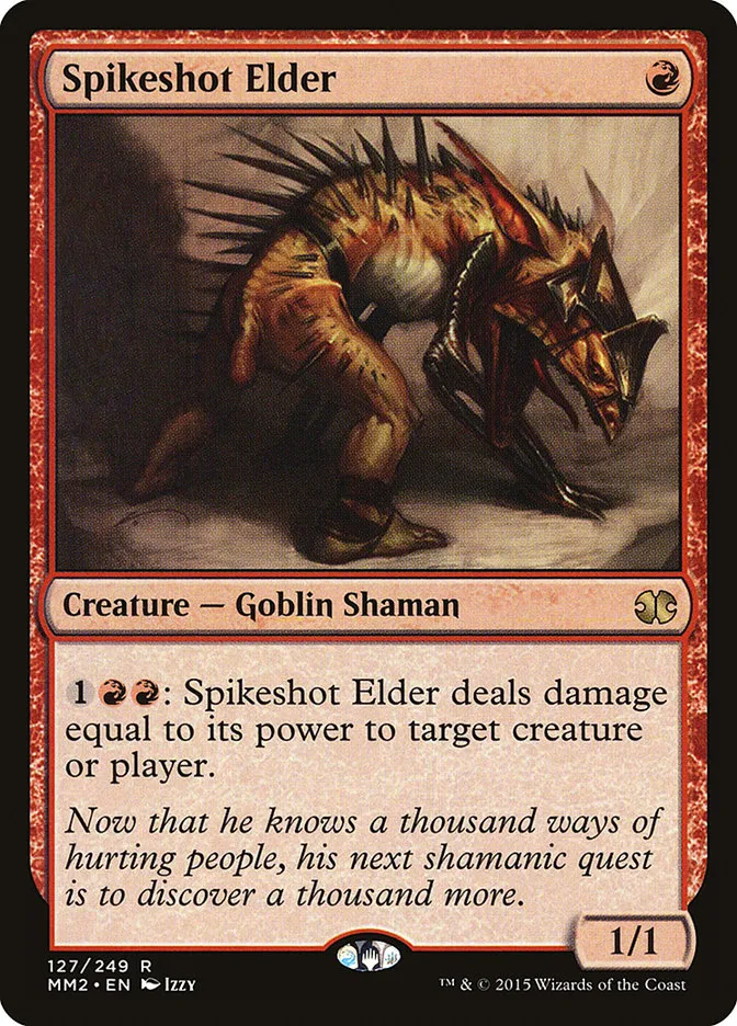 2015 Modern Masters 2015 Spikeshot Elder rare #127 unlisted card image