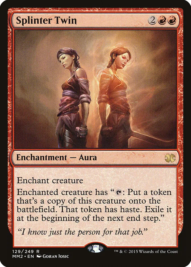 2015 Modern Masters 2015 Splinter Twin rare #129 unlisted card image