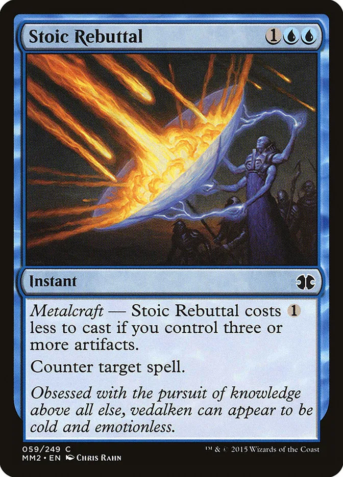 2015 Modern Masters 2015 Stoic Rebuttal common #59 unlisted card image