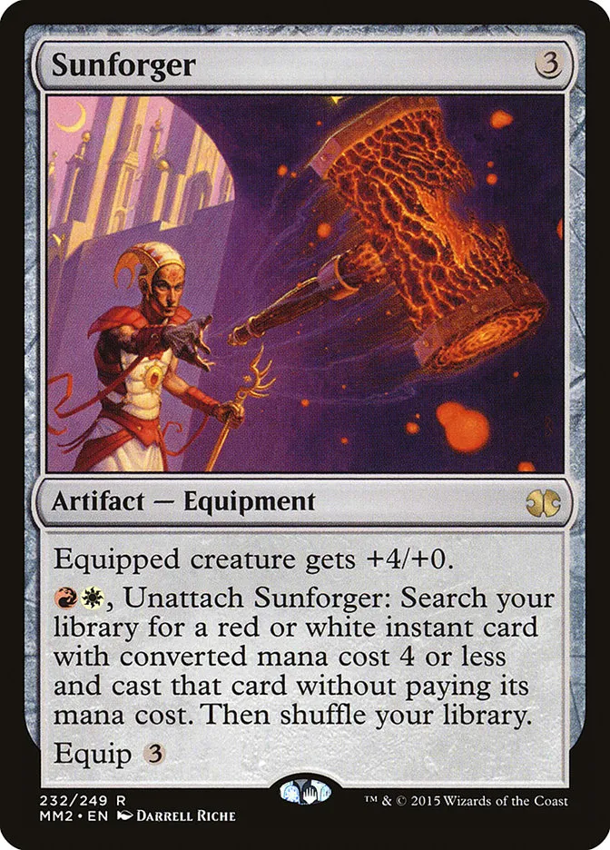 2015 Modern Masters 2015 Sunforger rare #232 unlisted card image