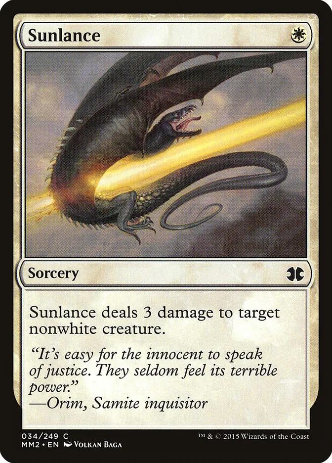 2015 Modern Masters 2015 Sunlance common #34 unlisted card image