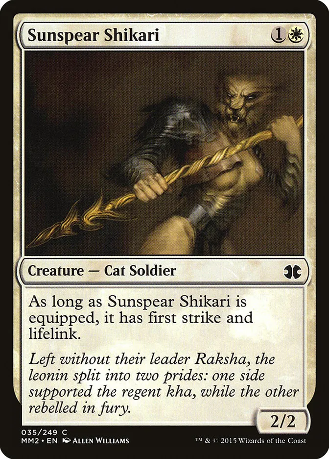 2015 Modern Masters 2015 Sunspear Shikari common #35 unlisted card image