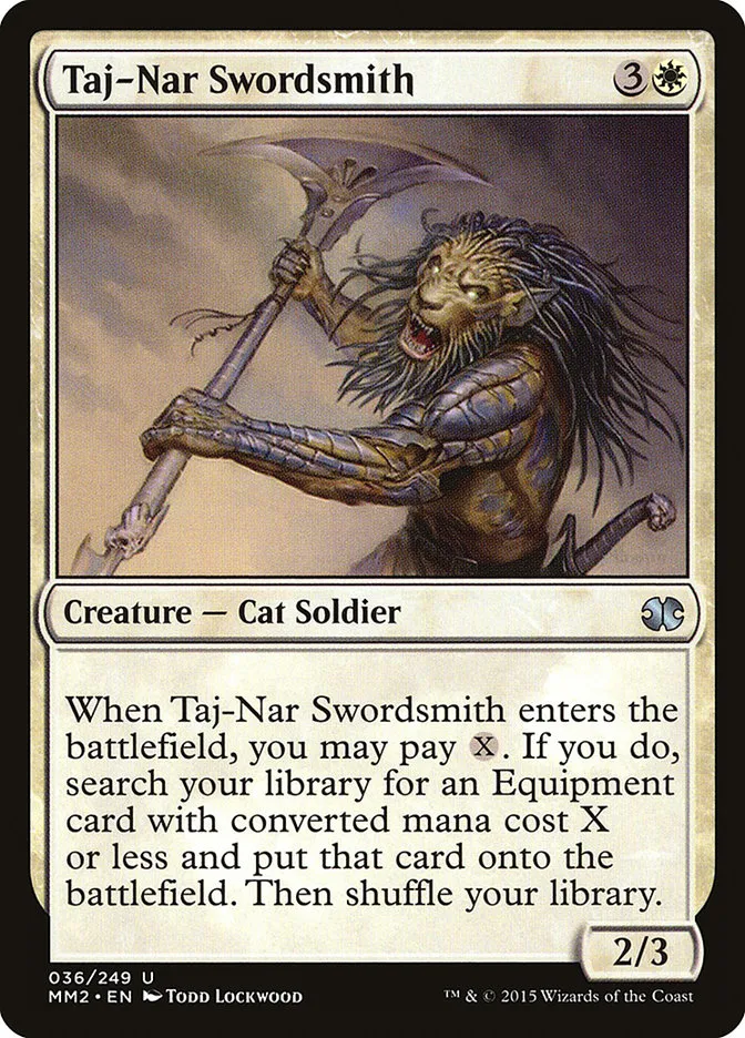 2015 Modern Masters 2015 Taj-Nar Swordsmith uncommon #36 unlisted card image