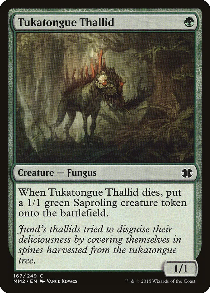 2015 Modern Masters 2015 Tukatongue Thallid common #167 unlisted card image