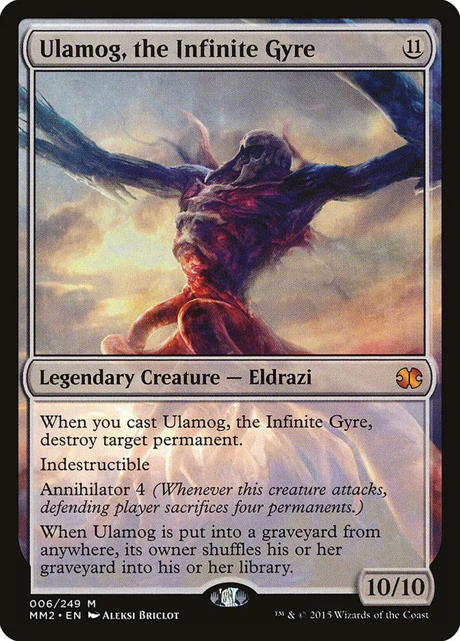 2015 Modern Masters 2015 Ulamog, the Infinite Gyre mythic #6 unlisted card image