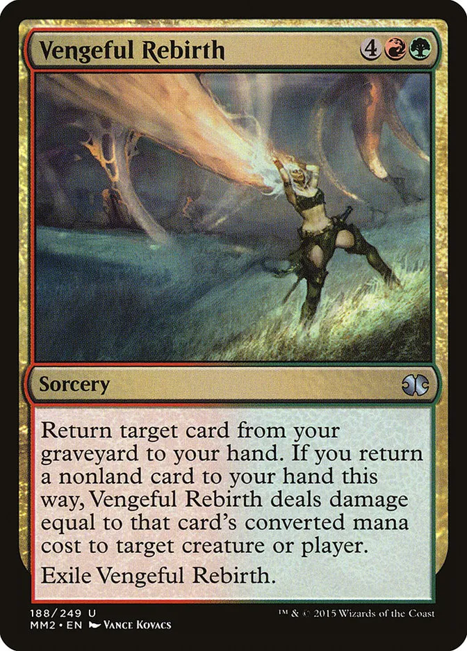 2015 Modern Masters 2015 Vengeful Rebirth uncommon #188 unlisted card image