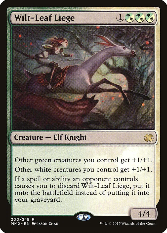 2015 Modern Masters 2015 Wilt-Leaf Liege rare #200 unlisted card image