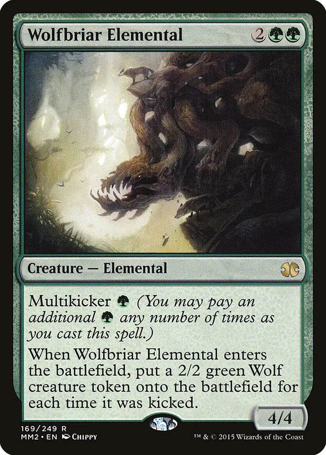 2015 Modern Masters 2015 Wolfbriar Elemental rare #169 unlisted card image