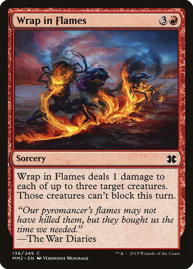 2015 Modern Masters 2015 Wrap in Flames common #136 unlisted card image