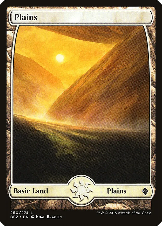 2015 Battle for Zendikar Plains [Full Art] common #250 common card image