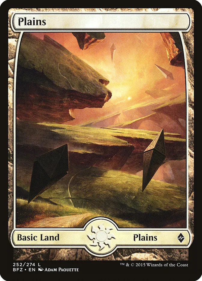 2015 Battle for Zendikar Plains [Full Art] common #252 common card image