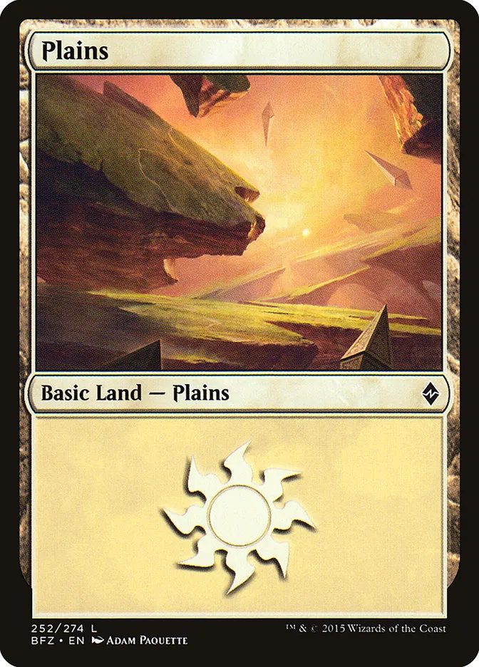 2015 Battle for Zendikar Plains common #252a common card image