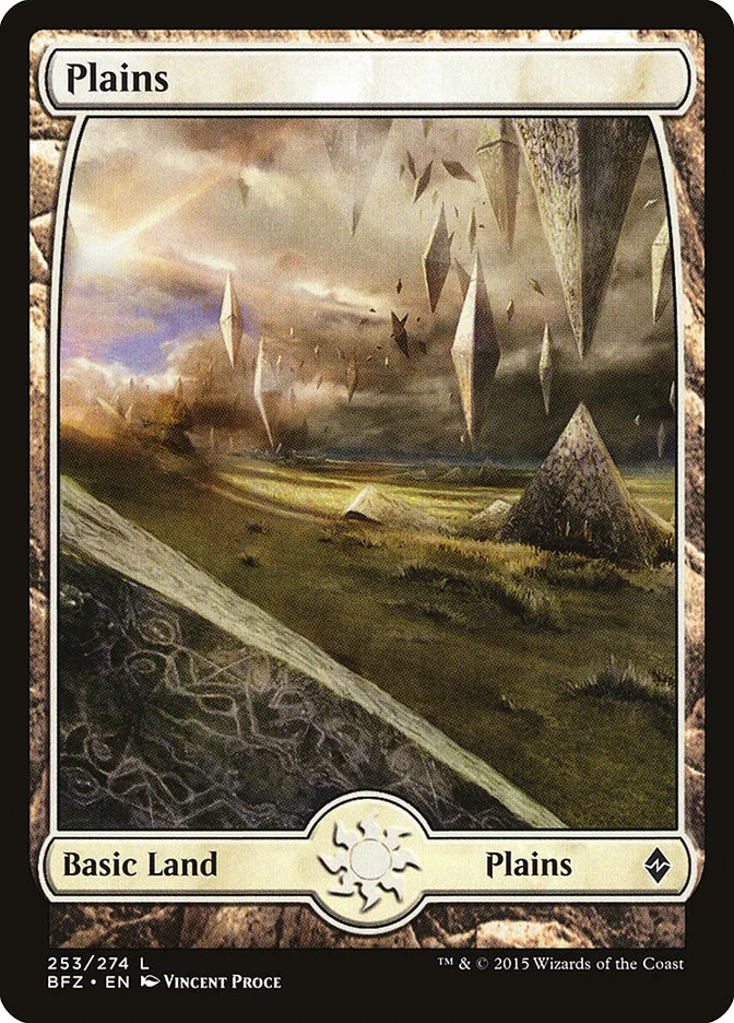 2015 Battle for Zendikar Plains [Full Art] common #253 common card image